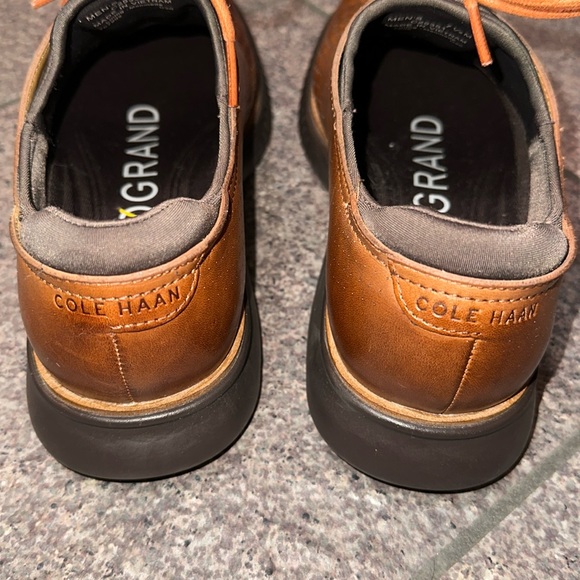 COLE HANN ZeroGrand 7.5 M LEATHER Tan  medium Brown Oxford loafer Excellent - Picture 5 of 14